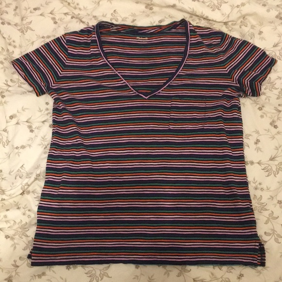 Madewell Whisper Cotton V-Neck Pocket Tee - Picture 1 of 6